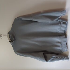 TNA Cozy AF Fleece Sweatshirt Mockneck - Light Blue/Gray - Size Medium or 2